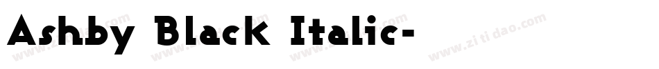 Ashby Black Italic字体转换